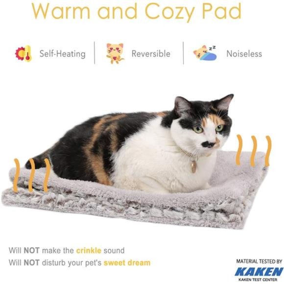 Self Heating Cat Pad Self Warming Cat Bed 27.5"x18.5" Thermal Cat Mat Extra Warm - Picture 3 of 7